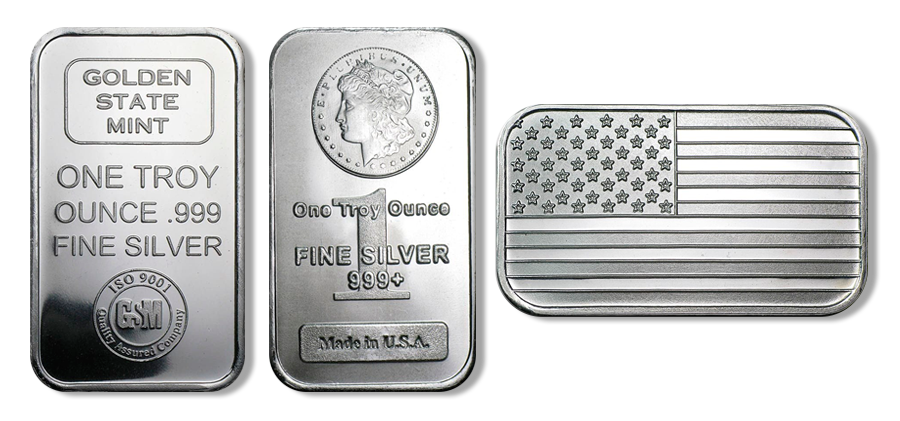 Silver, Buy 1 Troy Ounce Silver Bar