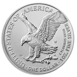 1 oz American Silver Eagle Coin (BU, Dates Vary)