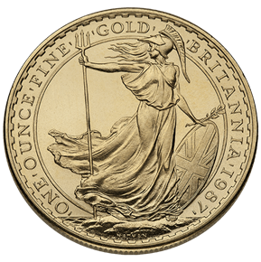 1 oz British Gold Britannia Coin (BU, Dates Vary)