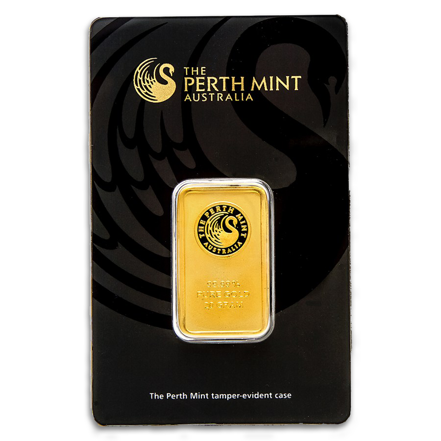 20 gram Perth Mint Gold Bar (New w/assay, Types Vary) 20 gram Perth Mint Gold Bar (New w/assay, Types Vary)