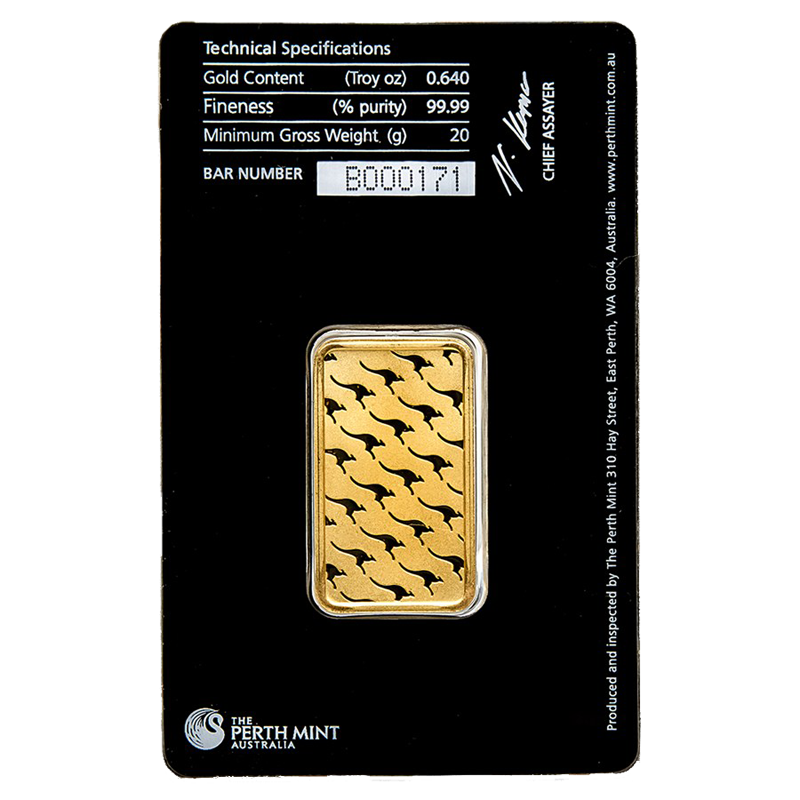 20 gram Perth Mint Gold Bar (New w/assay, Types Vary) 20 gram Perth Mint Gold Bar (New w/assay, Types Vary)
