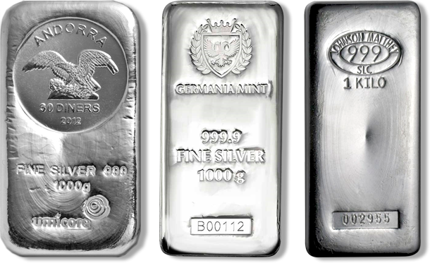 1 Kilo Silver Bar (Types and Conditions Vary) 1 Kilo Silver Bar (Types and Conditions Vary)
