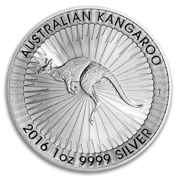 1 oz Australian Silver Kangaroo Coin (BU, Dates Vary)