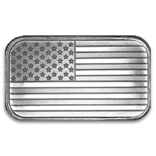 1 oz Flag Silver Bars 1 oz Flag Silver Bars