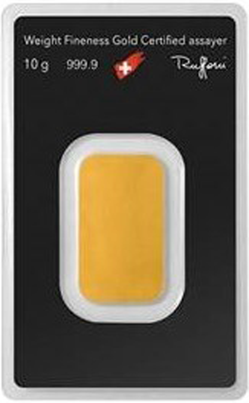 10 gram Argor-Heraeus Gold Bar (New w/assay, Types Vary)