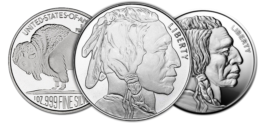 1 oz American Buffalo Silver Round Coin (BU, Types Vary)