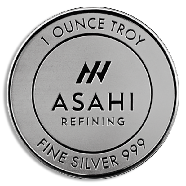 1 oz Asahi Silver Round Coin (BU, Types Vary)