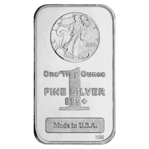 1 oz Silver Walking Liberty Bar