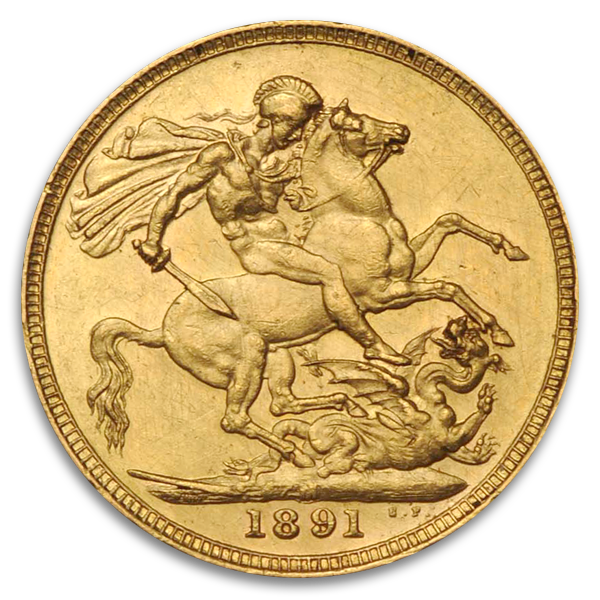 British Gold Queen Victoria Sovereign Coin (Circ, Dates Vary)