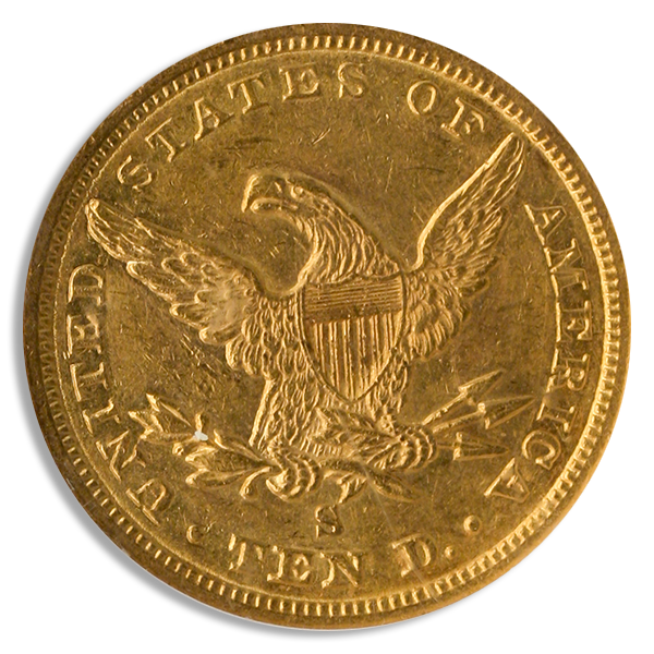 1856-S $10 Liberty NGC AU58