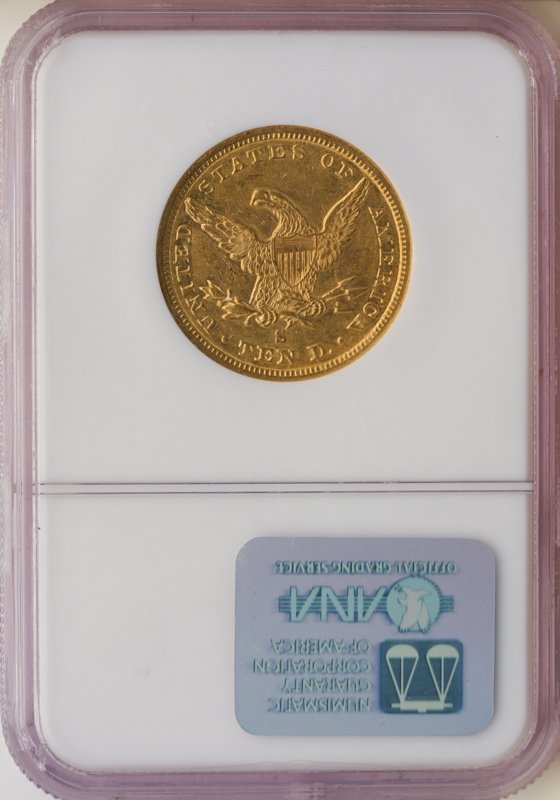 1856-S $10 Liberty NGC AU58