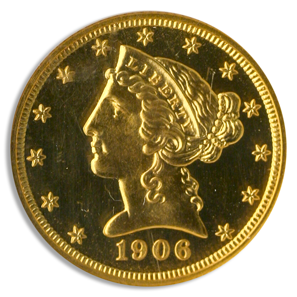 $5 Liberty 1906 CAMEO $5 Liberty 1906 CAMEO