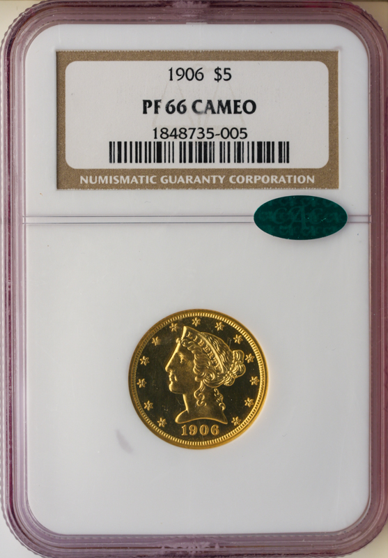 $5 Liberty 1906 CAMEO $5 Liberty 1906 CAMEO