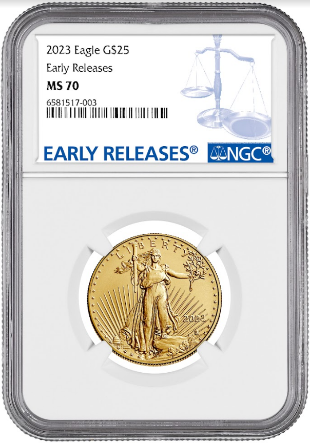 2023 1/2 oz Gold American Eagle NGC MS70 Early Releases
