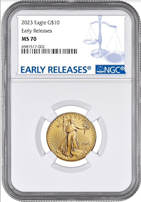 2023 1/4 oz Gold American Eagle NGC MS70 Early Releases