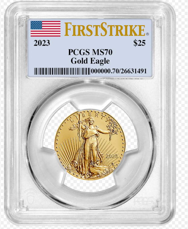2023 1/2 oz Gold American Eagle PCGS MS70 First Strike