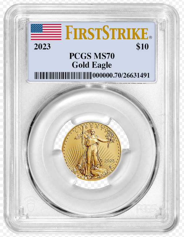 2023 1/4 oz Gold American Eagle PCGS MS70 First Strike