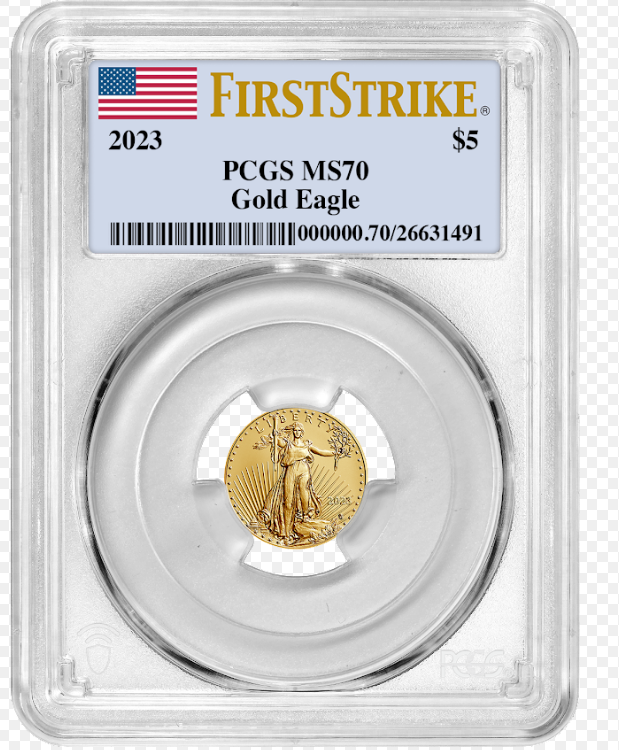 2023 1/10 oz Gold American Eagle PCGS MS70 First Strike