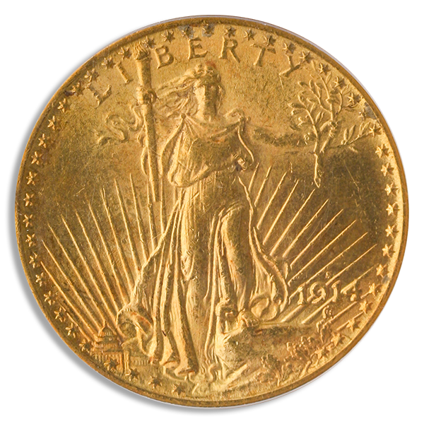 1914-S 420 Saint Gaudens PCGS MS63