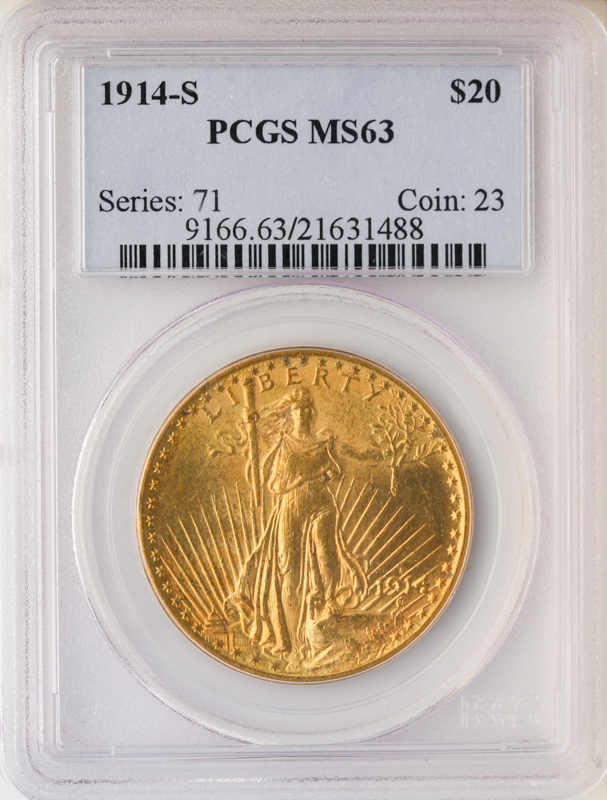 1914-S 420 Saint Gaudens PCGS MS63
