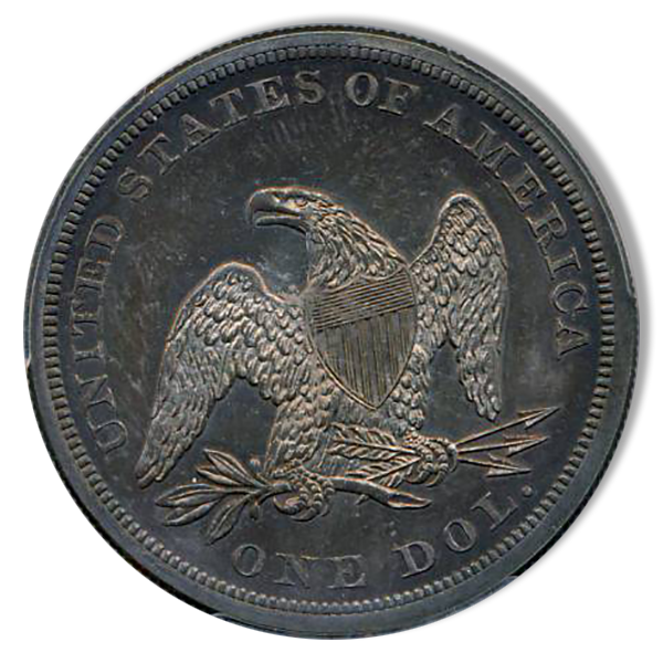 1860 Seated Liberty $1 PCGS PR64 CAC