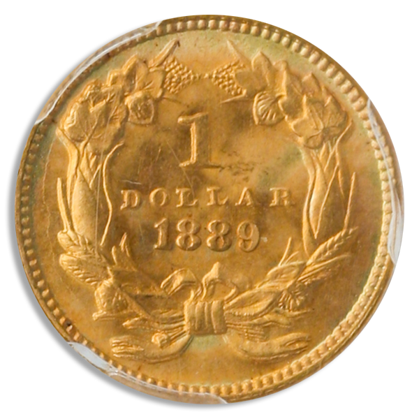 1889 $1 Indian Princess PCGS MS68 CAC