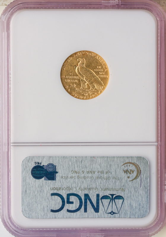 1911-D $2.50 Indian NGC AU58