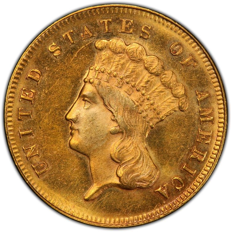 $3 Gold Certified MS64 $3 Gold Certified MS64