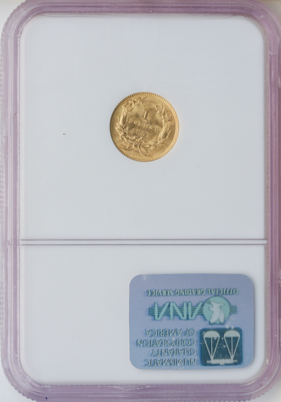 $1 Gold Type 3 Certified MS63 $1 Gold Type 3 Certified MS63