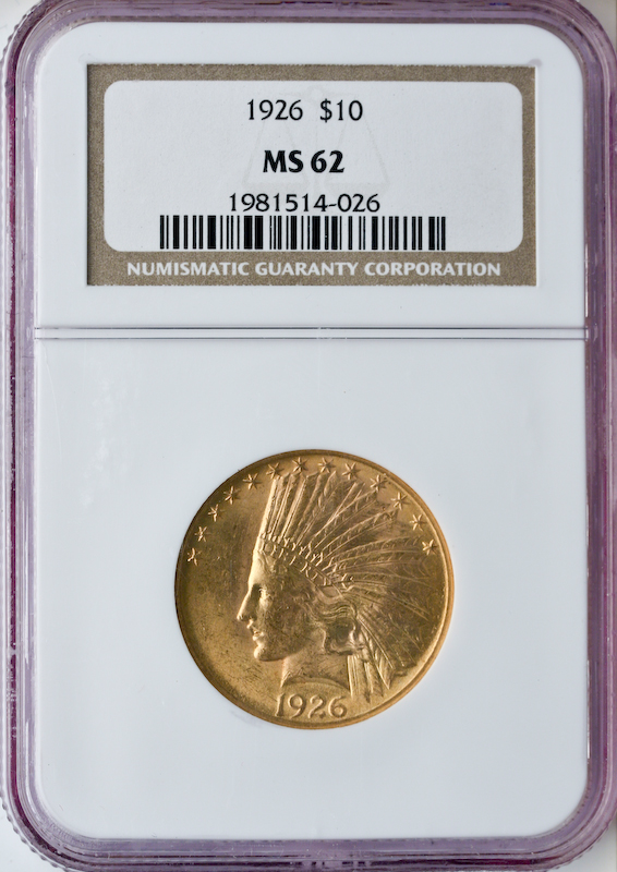 $10 Indian Certified MS62 (Dates/Types Vary) $10 Indian Certified MS62 (Dates/Types Vary)