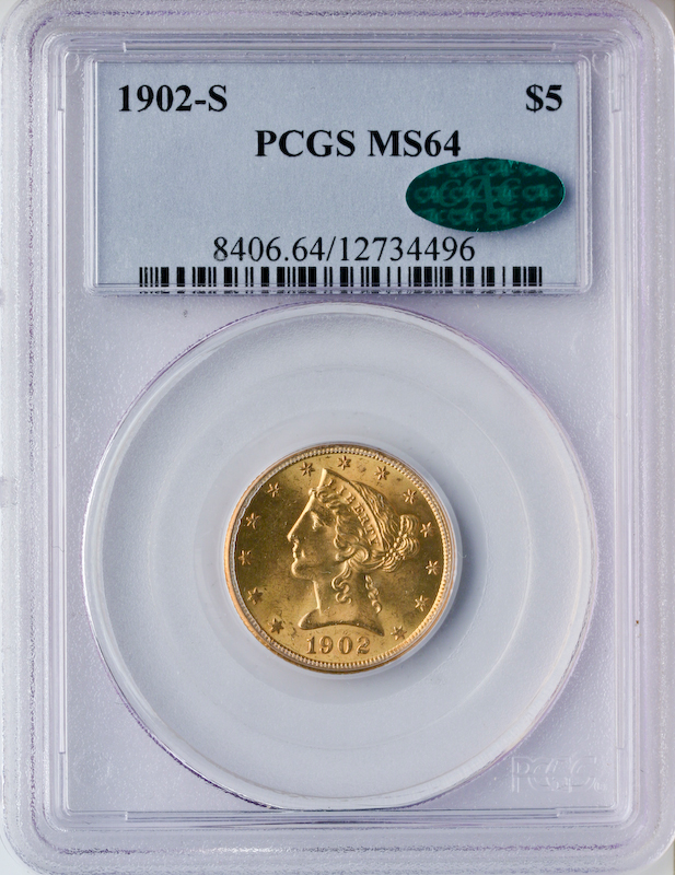 $5 Liberty Certified MS64 CAC (Dates/Types Vary) $5 Liberty Certified MS64 CAC (Dates/Types Vary)