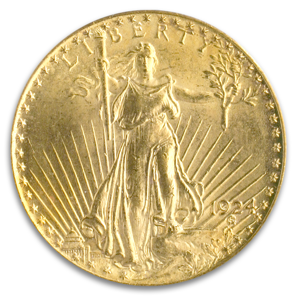 $20 Saint Gaudens Certified MS62 (Dates/Types Vary)