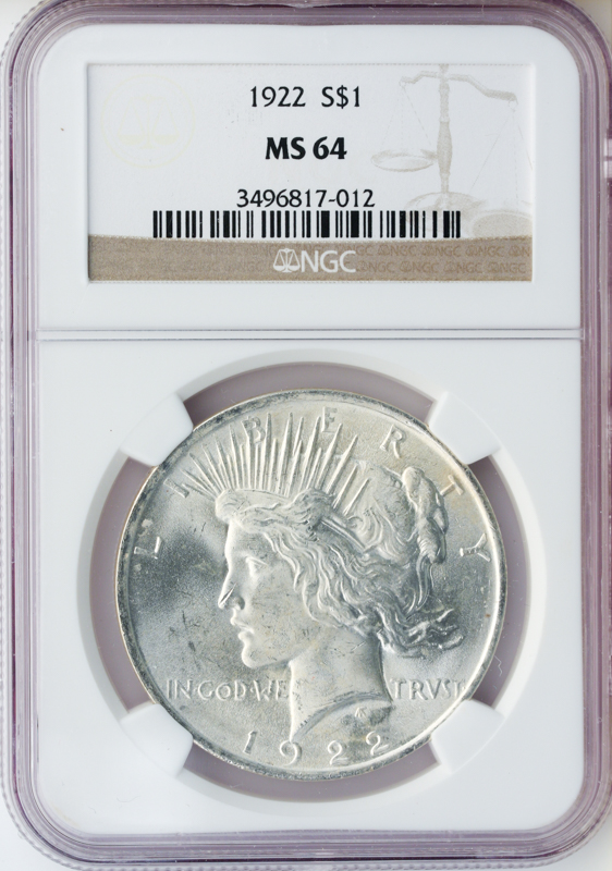 $1 Peace MS64 Certified (Dates/Types Vary) $1 Peace MS64 Certified (Dates/Types Vary)