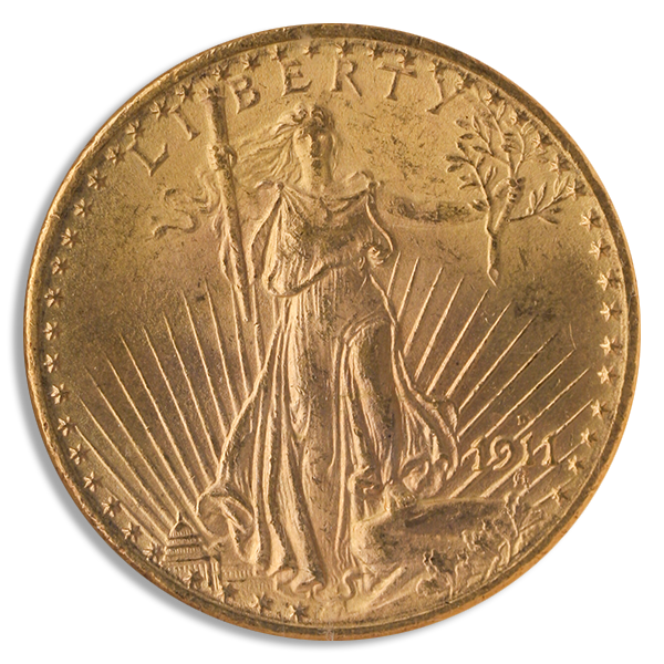 1911-D $20 Saint Gaudens NGC MS65