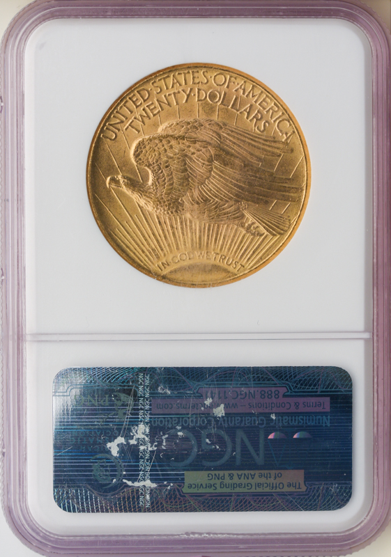 1911-D $20 Saint Gaudens NGC MS65