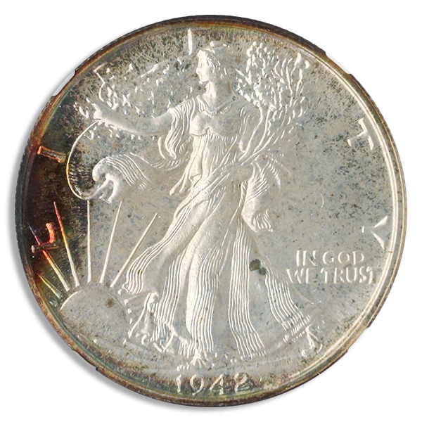 1942 Walking Liberty Half Dollar NGC PR68 CAC