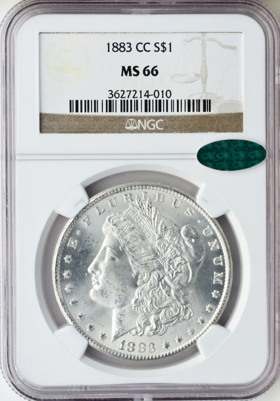 1883-CC Morgan $1 NGC MS66  CAC