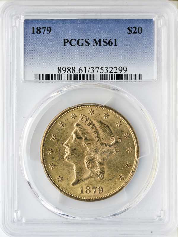 1879 $20 Liberty PCGS MS61