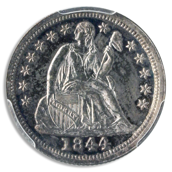 1844 Seated Liberty Dime PCGS PR64 CAC 1844 Seated Liberty Dime PCGS PR64 CAC