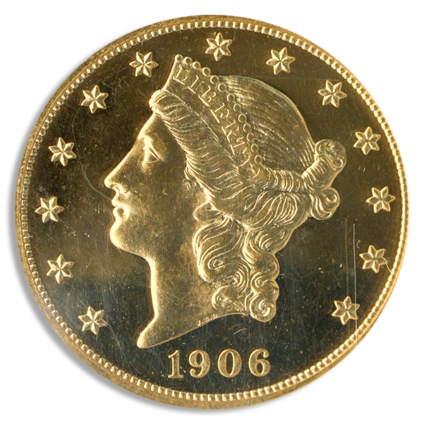 1906 $20 Liberty NGC PR64 Cameo CAC 1906 $20 Liberty NGC PR64 Cameo CAC