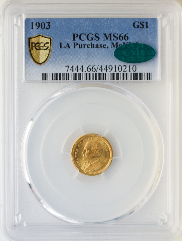 1903 Louisiana Purchase McKinley Gold $1 Commemerative PCGS MS66 CAC