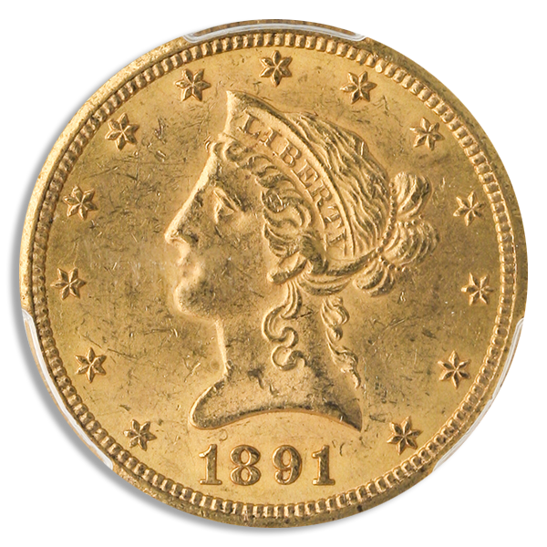 1891-CC $10 Liberty PCGS MS62 CAC 1891-CC $10 Liberty PCGS MS62 CAC