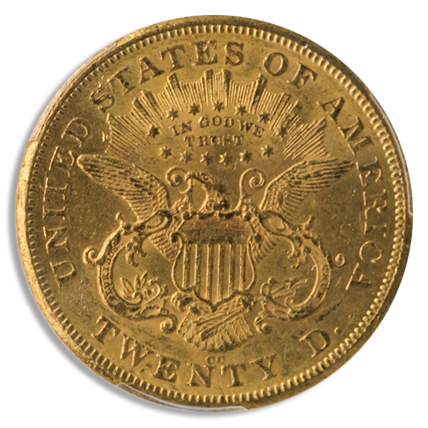 1875-CC $20 Liberty PCGS MS61 CAC