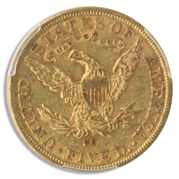 1893-CC $5 Liberty PCGS AU58 CAC