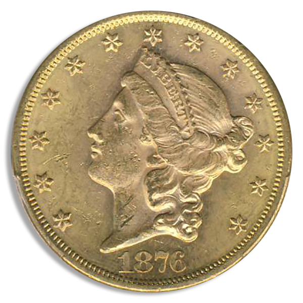 1876 $20 Liberty PCGS MS61 CAC 1876 $20 Liberty PCGS MS61 CAC