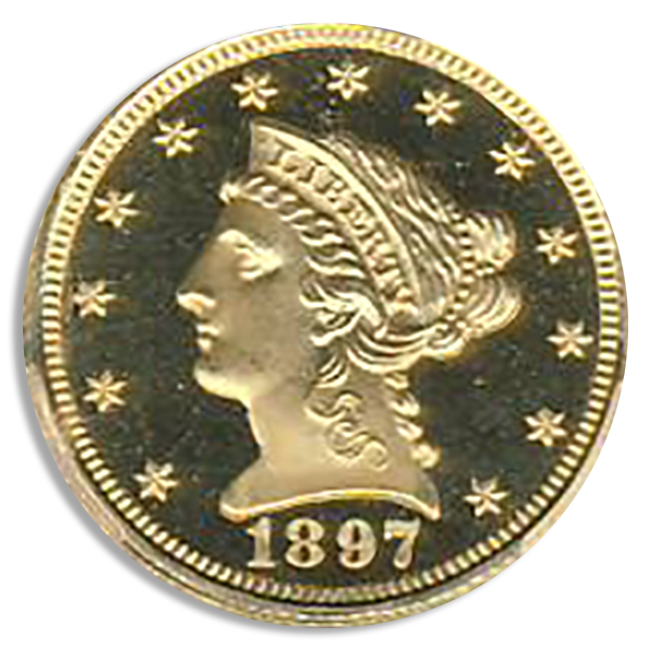 1897 $2.50 Liberty PCGS Deep Cameo PR67 CAC +