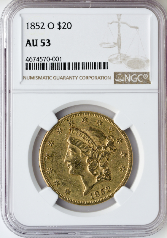 1852-O $20 Liberty NGC 1852-O $20 Liberty NGC