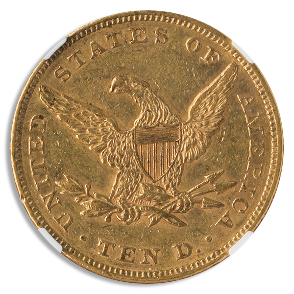 1861 $10 Liberty NGC AU58 CAC 1861 $10 Liberty NGC AU58 CAC