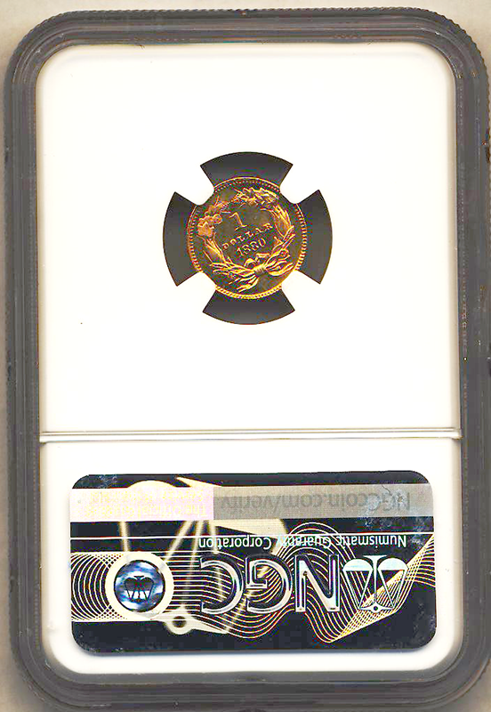 1880 Gold $1 Type III NGC MS67 CAC + 1880 Gold $1 Type III NGC MS67 CAC +