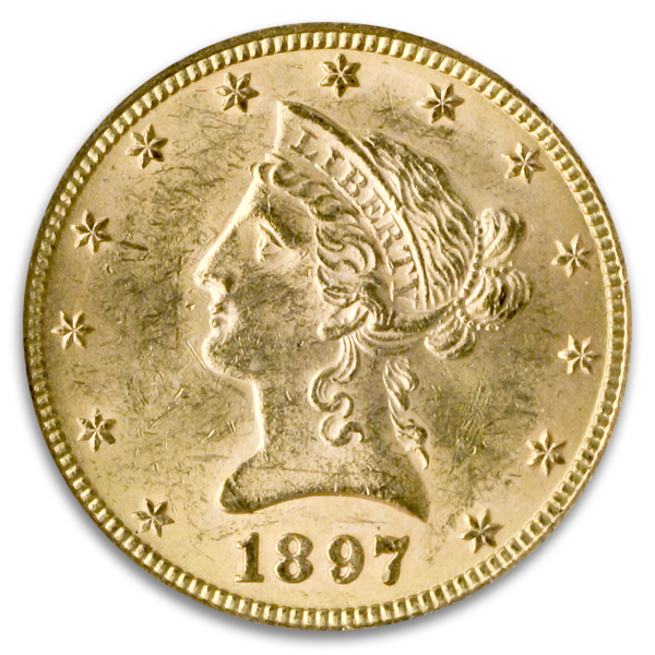 1897 $10 Liberty PCGS MS62 CAC